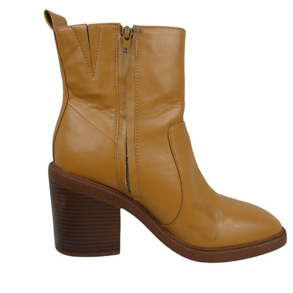 Kensie Klinton Ankle Boots, square toe, side zip stacked heel size 8.5M #1447 - Picture 2 of 8